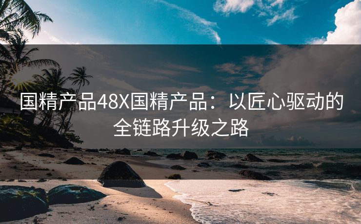 国精产品48X国精产品：以匠心驱动的全链路升级之路