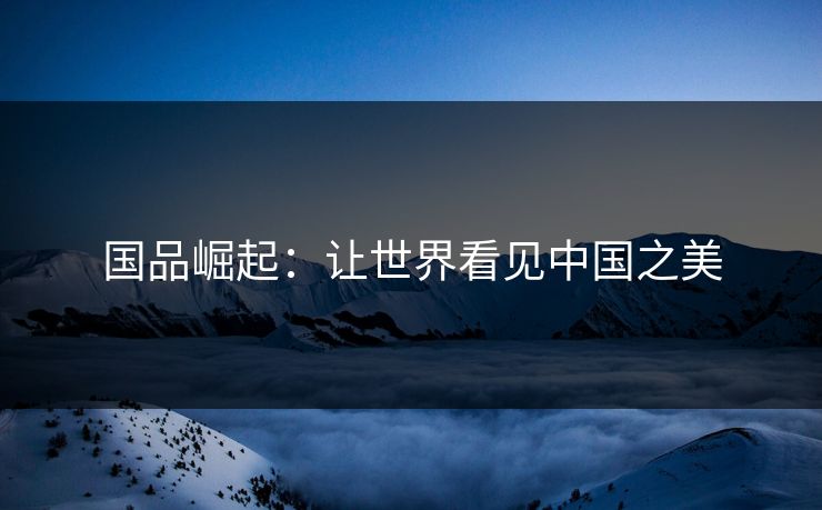 国品崛起：让世界看见中国之美