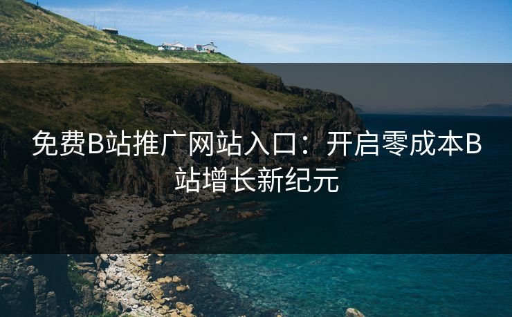 免费B站推广网站入口：开启零成本B站增长新纪元